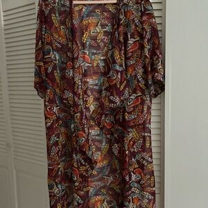 LuLaRoe Multicolor Patterned Kimono